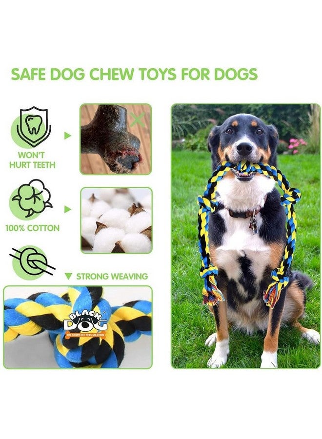 بت مجموعة من 7 ألعاب حبل للكلاب الصغيرة، ألعاب حبل قطني للجراء لتنظيف الأسنان، حبال شد الكلاب، ألعاب تفاعلية عائلية مع الكلاب، مجموعة لطيفة من ألعاب مضغ الكلاب بالحبل - Image 4