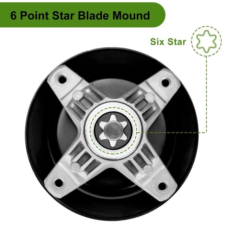 Belleone 918-04822B Spindle Assembly Fits for Craftsman Cub Troy Bilt Pony Bronco 42" Mower Deck Tractor, Come with All Mounting Hardware Include Threaded Bolt, Replace 918-04822A 618-04822 - Image 4