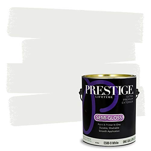 PRESTIGE Exterior Paint and Primer In One, 1-Gallon, Semi-Gloss, White - Image 5