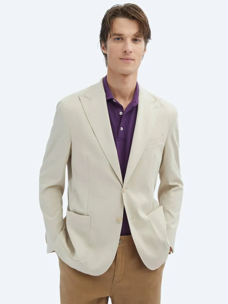 كيب جاكيت عصري بنقشة بيج