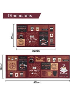 Generic 2-Piece Non-Slip Floor Mats Super Absorbent Kitchen Rug Set  - Image 2