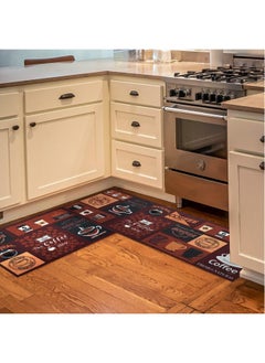 Generic 2-Piece Non-Slip Floor Mats Super Absorbent Kitchen Rug Set  - Image 4