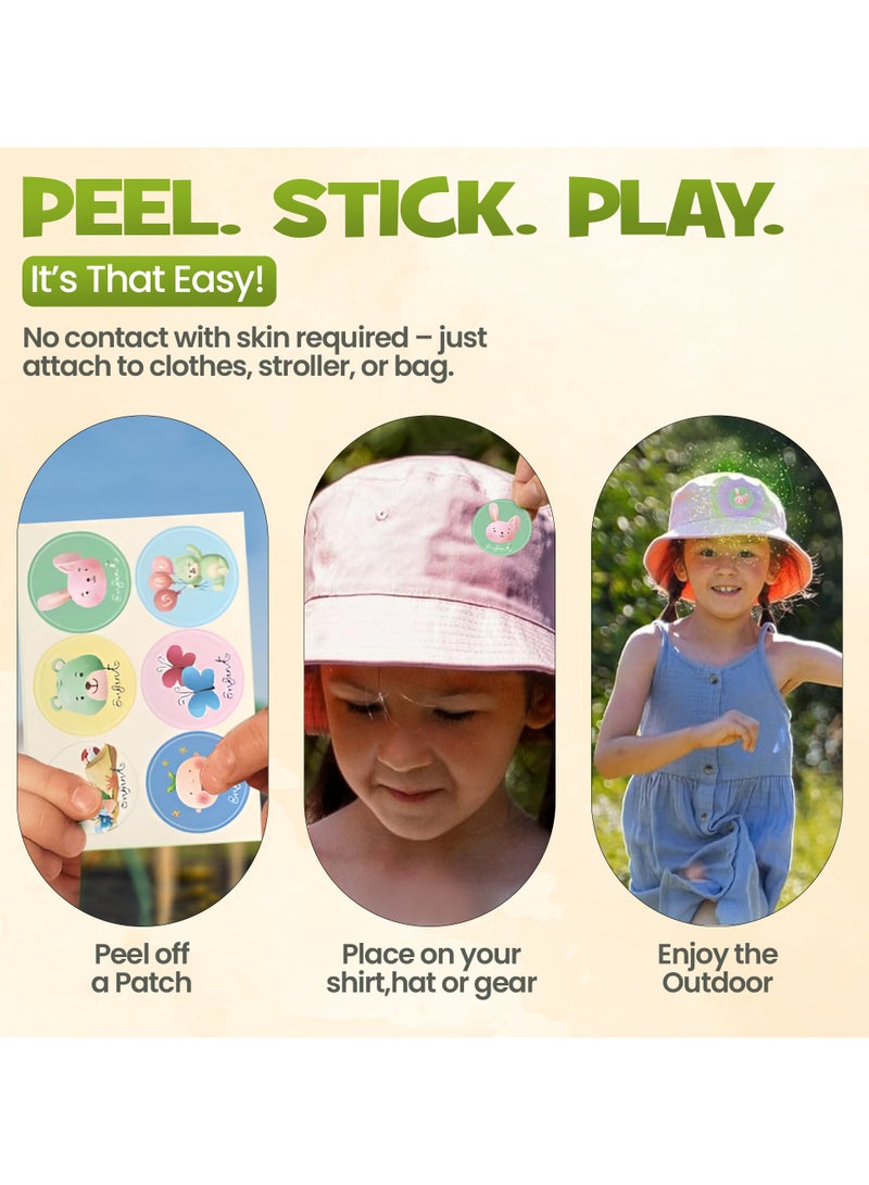 Enfant Organic Bye Bye Mozzie Patch Anti-Mosquito Patch Baby Mosquito Repellent Patches 48Pcs Total 40G Contains Natural Ingredients Like Citronella, Eucalyptus And Peppermint That Can Effectively Keep Away From Mosquitoes 12 Cute Character Designs From Enfant  - Image 4