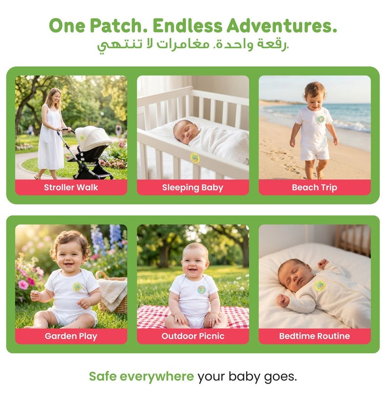 ENFANT Bye Bye Mozzie Patch - Organic DEET Free Mosquito Repellent 48 Pcs, Natural Citronella & Eucalyptus, Safe for Babies & Kids, 12 Fun Characters, Insect Repellent Stickers, Chemical Free - Image 4