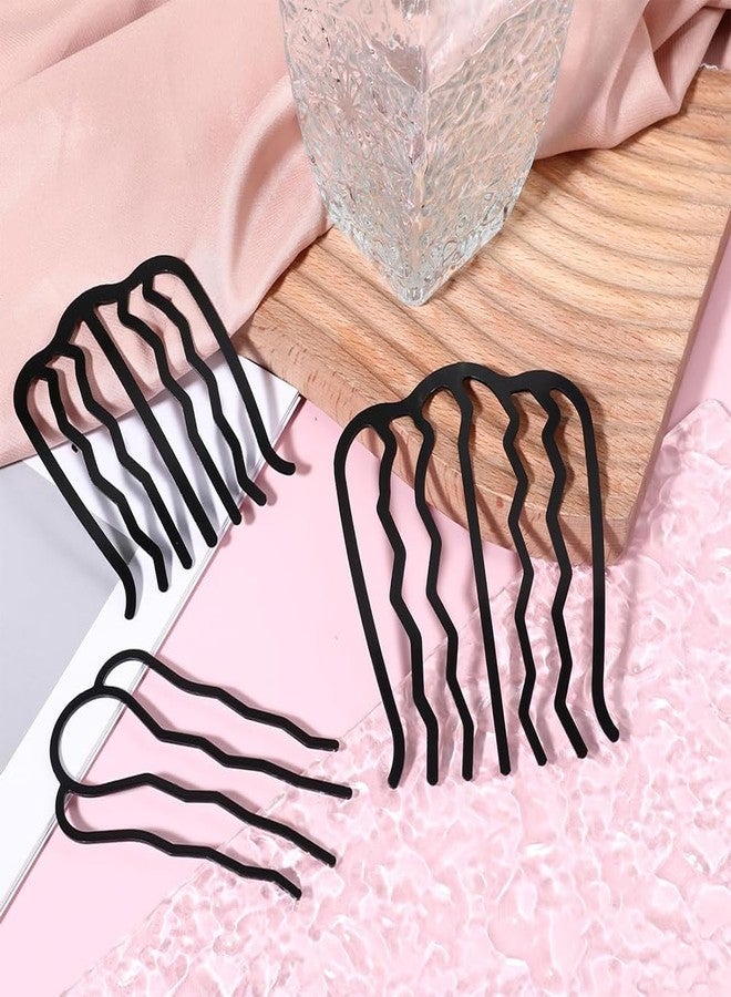 Hodaqe 7 Pcs Metal Hair Side Combs & U Shape Hair Pin Set, Vintage Teeth Hair Accessories for Women Updo Bun - Image 3