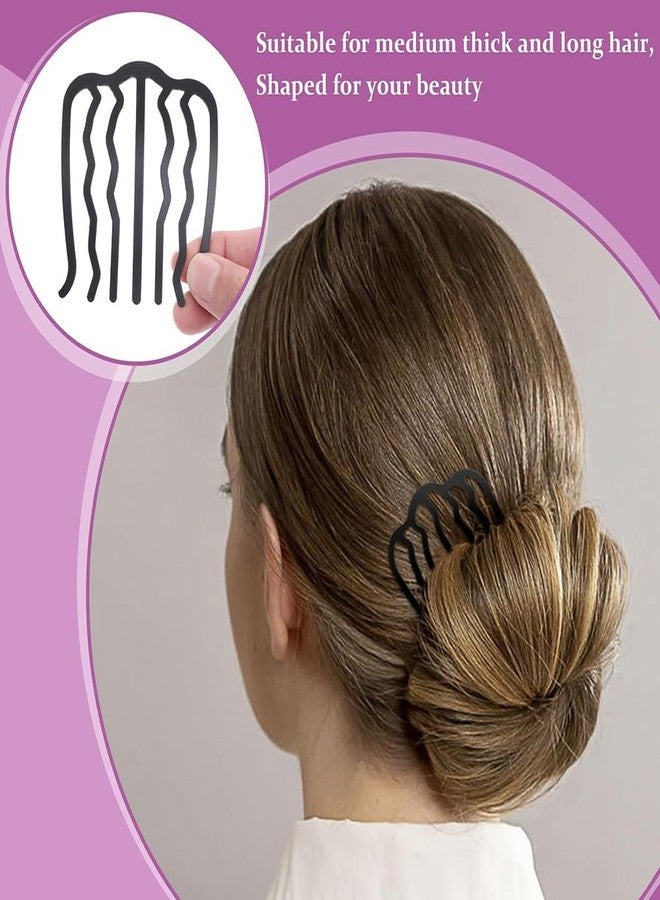 Hodaqe 7 Pcs Metal Hair Side Combs & U Shape Hair Pin Set, Vintage Teeth Hair Accessories for Women Updo Bun - Image 4