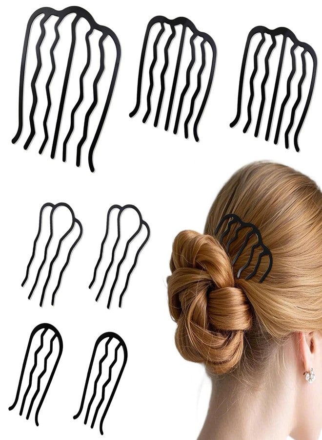 Hodaqe 7 Pcs Metal Hair Side Combs & U Shape Hair Pin Set, Vintage Teeth Hair Accessories for Women Updo Bun - Image 1