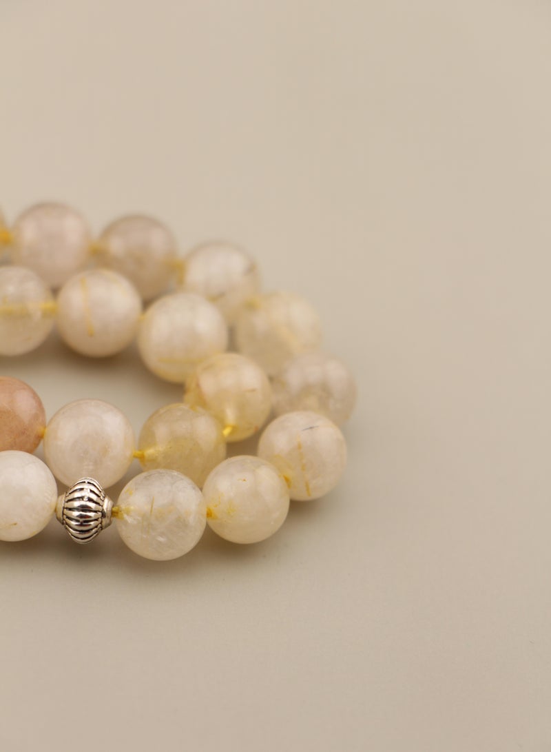 مجموعة كامين مسبحة من حجر السترين الطبيعي - Image 4