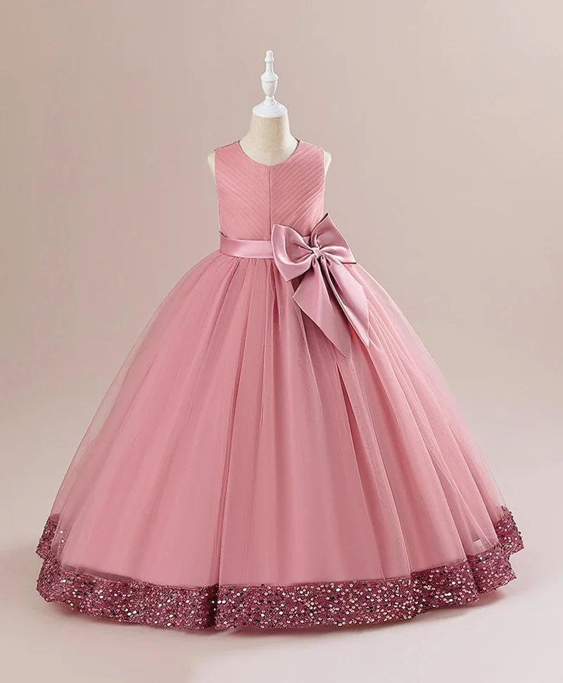 مارك وميا فستان مارك وميا مزين بفيونكة - وردي