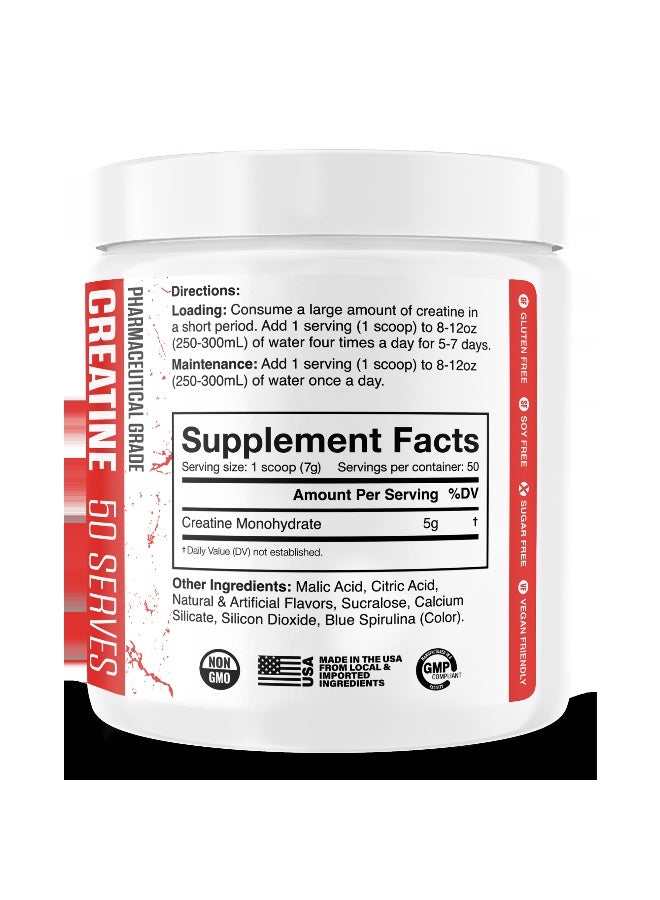 The Curse Blue Raspberry Creatine Monohydrate Powder 50 Servings