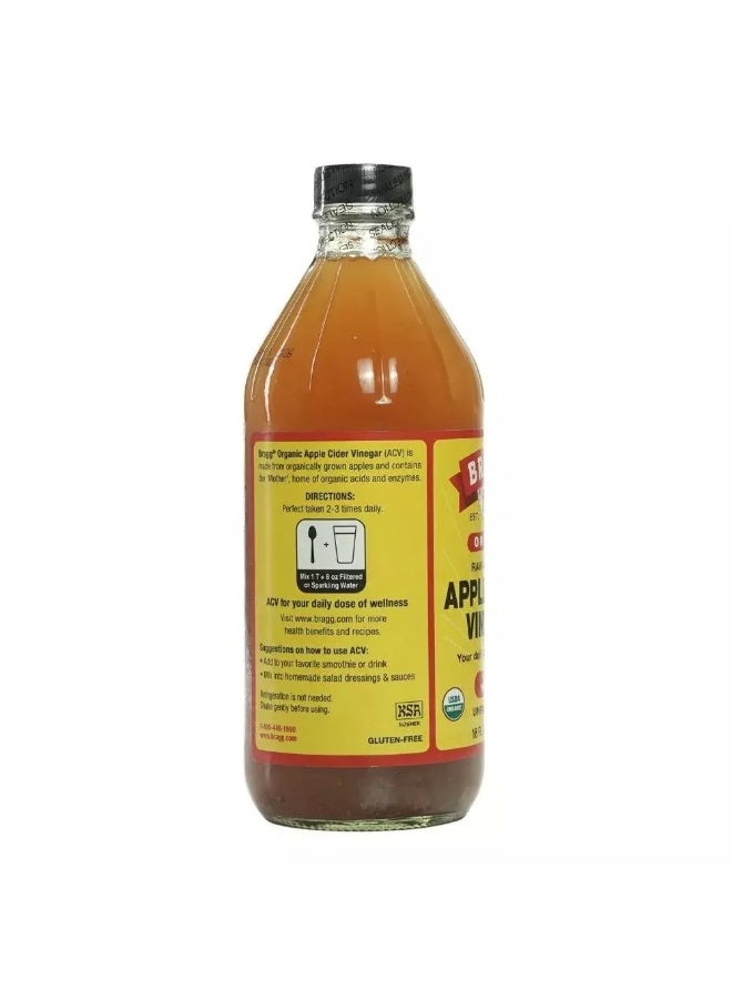 Bragg Bragg Organic Raw Unfiltered Apple Cider Vinegar- 473ml  - Image 2