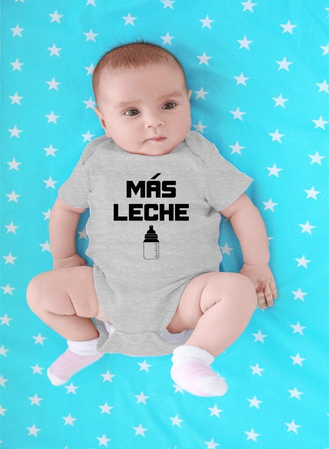 CBTwear Mas Leche - Baby Clothes - Funny Newborn Bodysuit Outfits for Boys and Girls (6 Months, Heather Grey) - Image 4