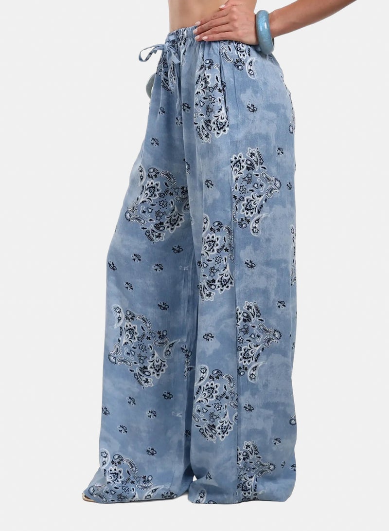 Carina Printed Wide Leg Pants - Image 3