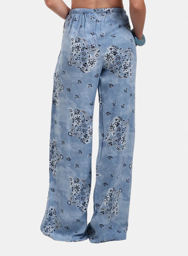 Carina Printed Wide Leg Pants - Image 4