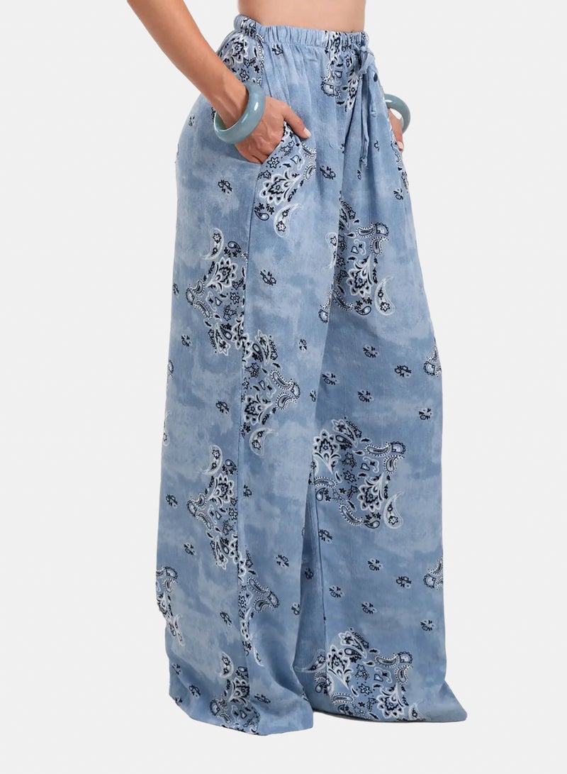 Carina Printed Wide Leg Pants - Image 2
