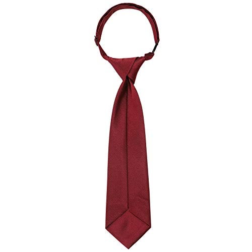 Kajeer Ties for Kids Boys Necktie Adjustable - Woven Little Boys Pre-tied for Kids Formal Wedding Graduation School Uniforms (Wine red, S (age 6 month - 5 years)) - Image 5