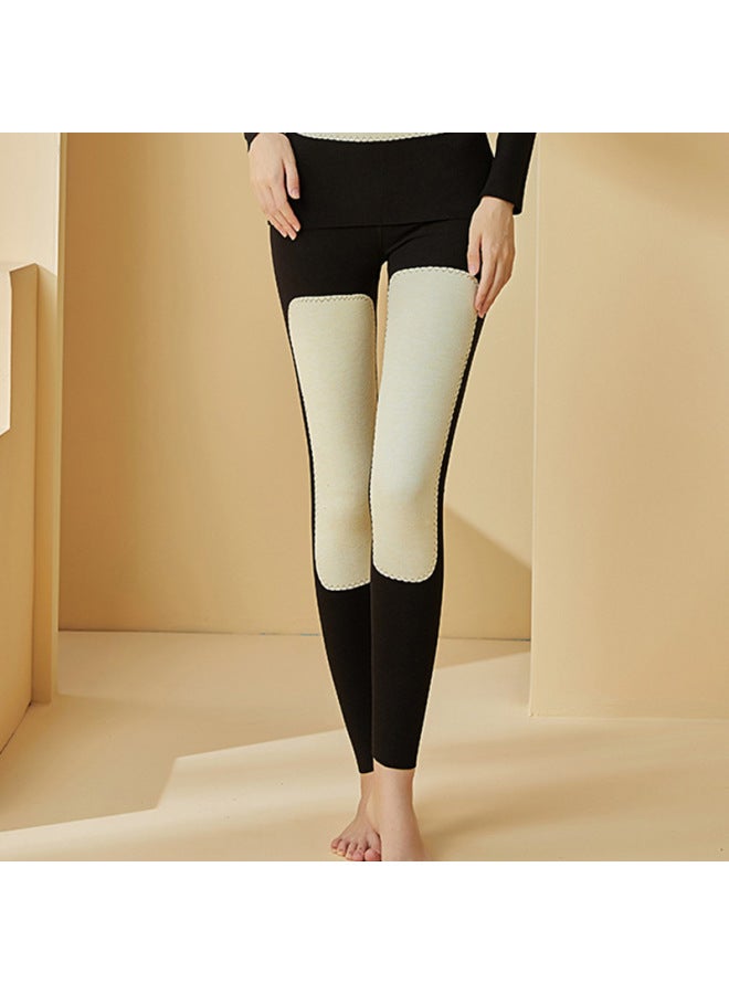 Aoweizi's New Women's Silk Hyaluronic Acid Thermal Intimates Set Autumn And Winter Fleece-lined Thickeneded German Velvet Autumn Clothes And Long Trousers