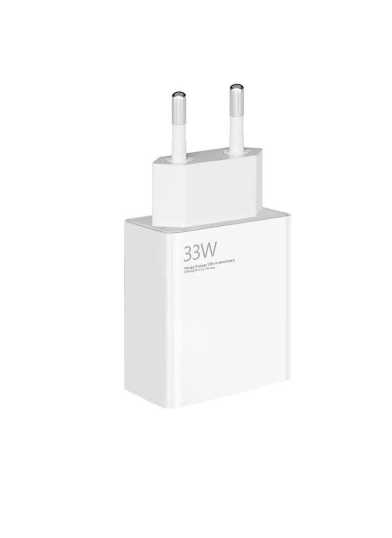 Generic - 33W Original Charge Fast Charger Adapter with Type C Cable Compatible for Xiaomi Redmi Note 9 Series Note 10 Poco M2 Pro Note 7 pro Note 9 Pro Note 8 Note 7 Mi A1 Mi A2 Mi A3 - Image 1