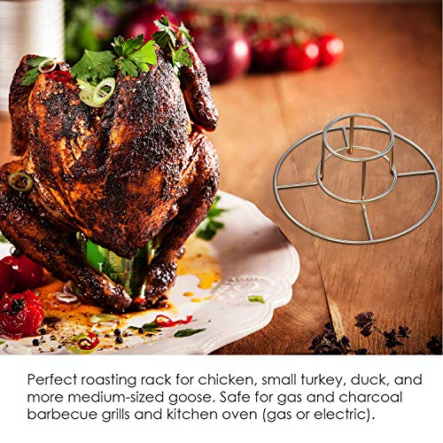 RUSFOL Beercan Chicken Rack, Stainless Steel Chicken Stand for Smoker and Grill - Image 4