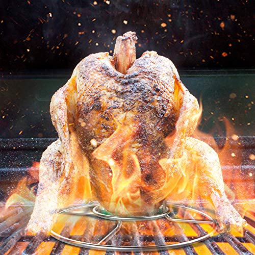 RUSFOL Beercan Chicken Rack, Stainless Steel Chicken Stand for Smoker and Grill - Image 3