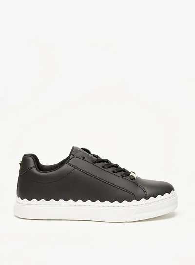 Flora Bella By Shoexpress Women Solid Low-Ankle Sneakers with Lace-Up Closure