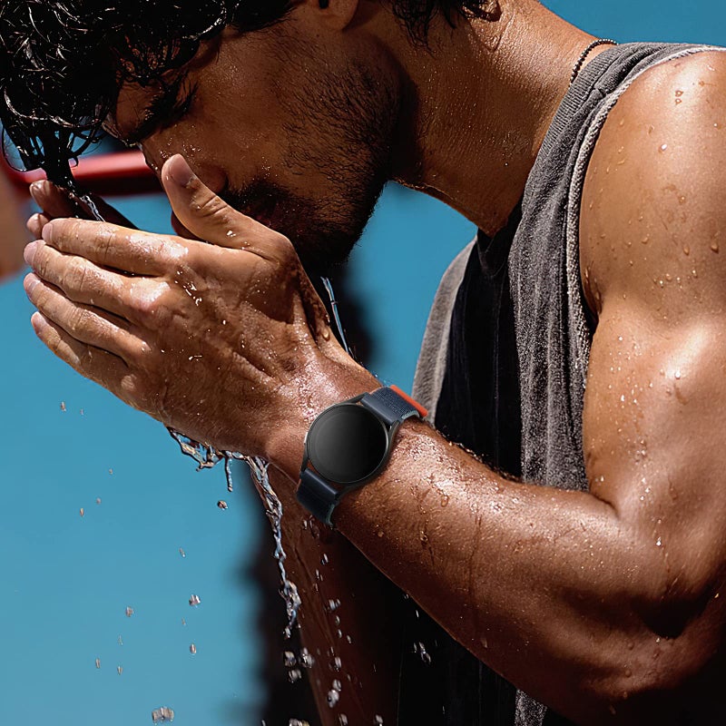 DaQin Compatible with Samsung Galaxy Watch 7 6 5 4 Band 40mm 44mm,20mm Soft Nylon Adjustable Sport Band for Galaxy Watch 5 Pro Band 45mm/Watch 6 4 Classic Band,Galaxy Watch Active 2 Band for Women Men - Image 5