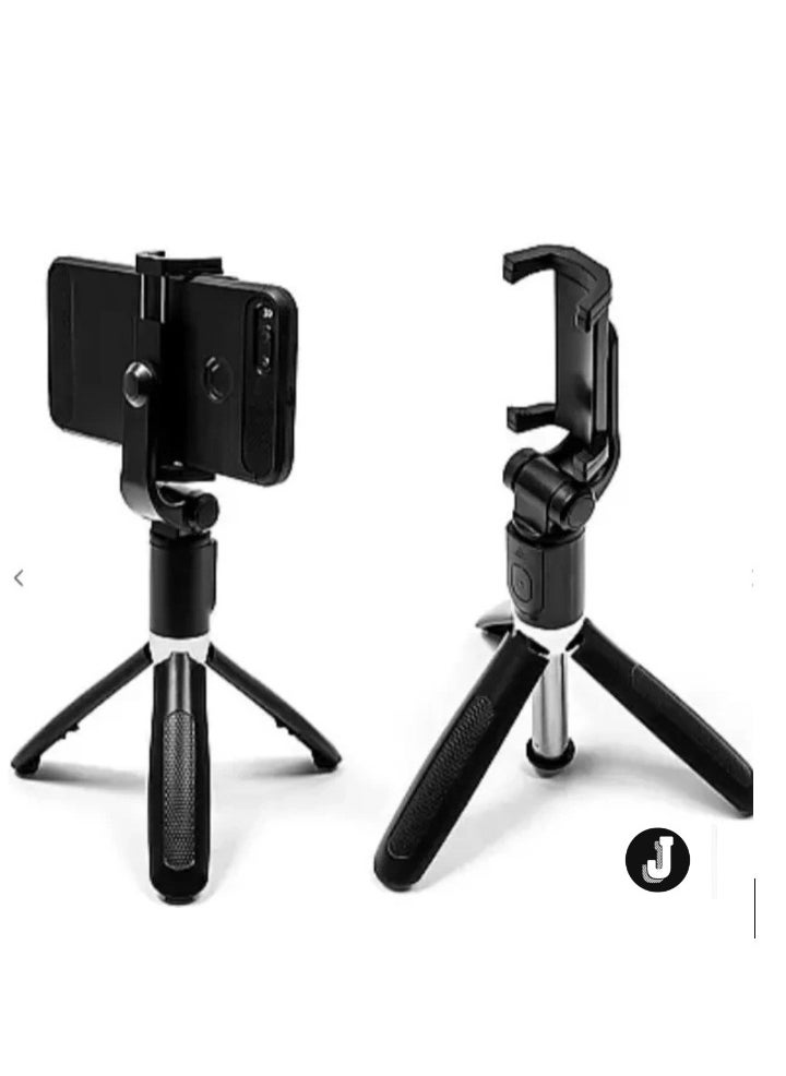 JAJEEK Wireless Selfie Stick (Black) with Remote Control – Portable and Adjustable Smartphone Holder for Android & iOS, Compact & Travel-Friendly Design for Perfect Photos Anywhere - Image 3