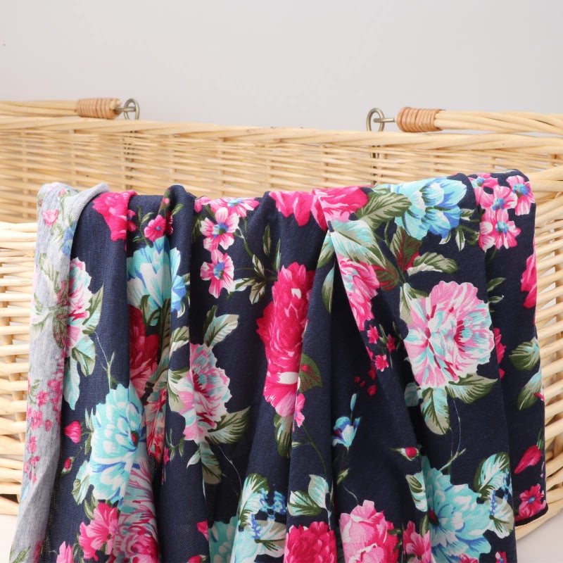 DRESHOW BQUBO Newborn Floral Receiving Blankets 3 Sets Newborn Baby Swaddling with Bow Headbands Sleepsack Toddler Warm Shower Gift - Image 5