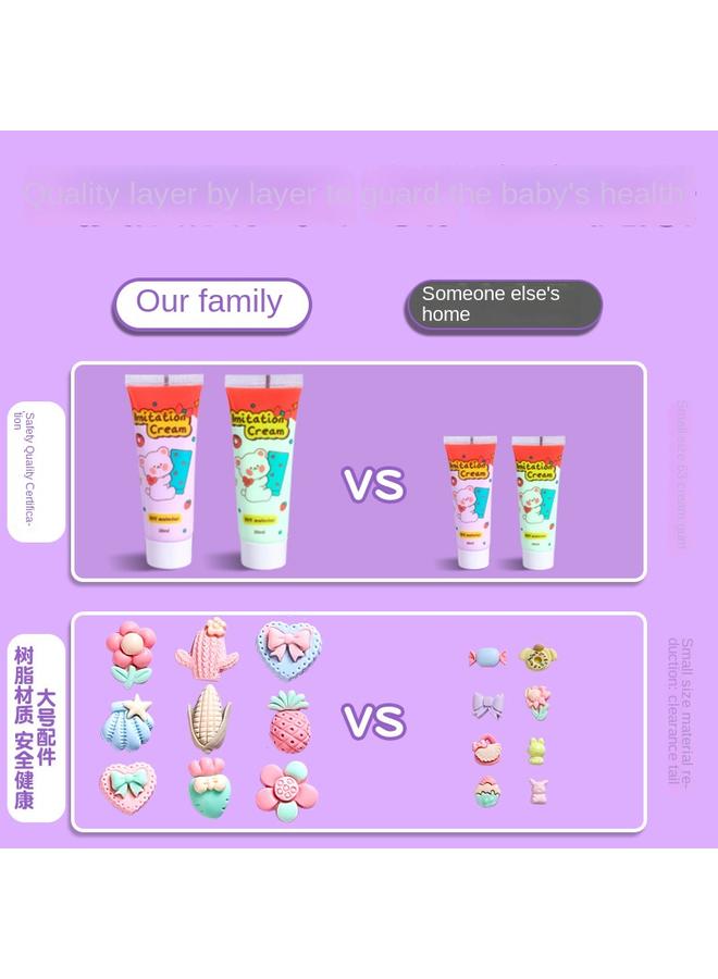 Bluejw Cream Gel Goo Card Suit Sticker Toy Diy Goo Plate Hand Account Children's Toy Gift Box Set Handmade Material Bag - Image 5