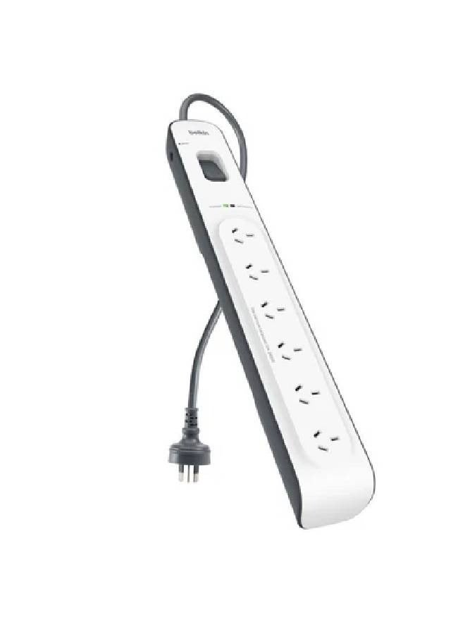 belkin Belkin Surge master Surge Protector 6 Way Outlet 2m - White  - Image 2
