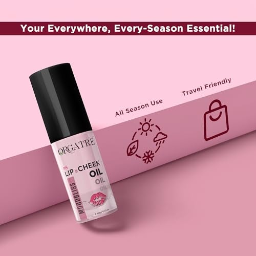 Orgatre PH Lip & Cheek Oil | Lip tint gloss | Color Changing Tint for Women | With Jojoba & Olive Oil, Vitamin E | Non-Sticky, Hydrating & Long-Lasting Glow | 2-in-1 Lip & Cheek Tint for Soft Pink Look | 6.5ml - Image 5