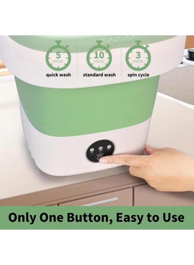 Portable Mini Foldable Washing Machine – Compact 16L Washer for Baby Clothes, Socks & Underwear | Space-Saving & Automatic, Easy to Use, Travel Laundry Machine, Top Loading 110V/240V - Image 5