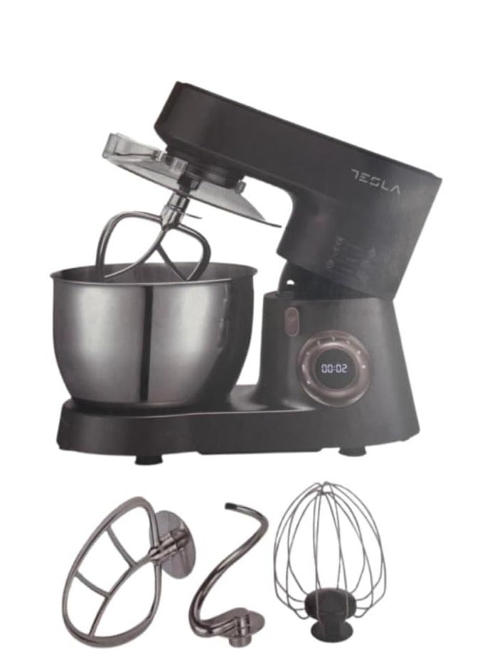 تسلا عجان تيسلا 1000 وات شاشة رقمية 6سرعات 6.5 ليتر اسود TSL-SM500 stand Mixer - Image 2
