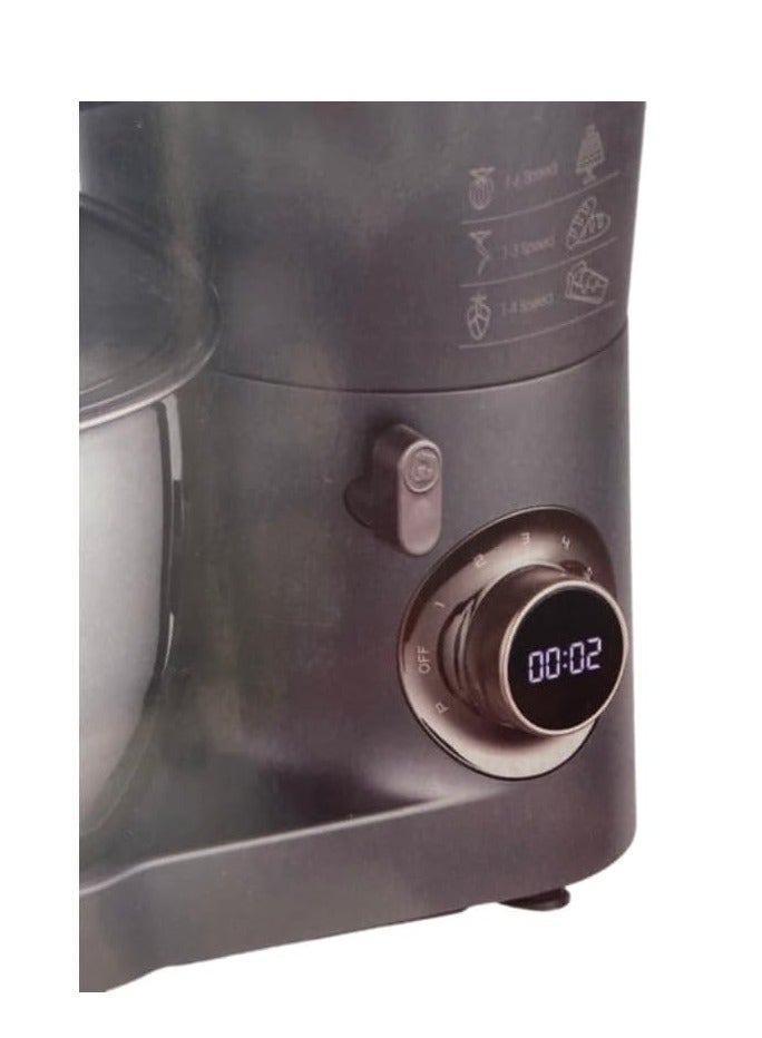 تسلا عجان تيسلا 1000 وات شاشة رقمية 6سرعات 6.5 ليتر اسود TSL-SM500 stand Mixer - Image 4