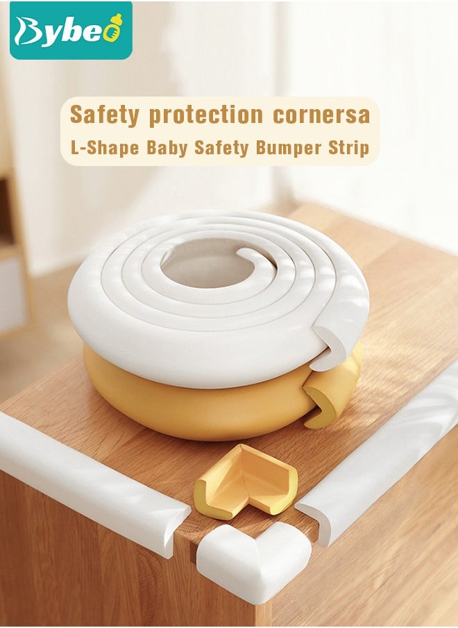 Bybeo - Baby Proofing Edge and Corner Guard Protector Set For Furniture Or Tables, 4m Edges & 4 Foam Corners - Image 1