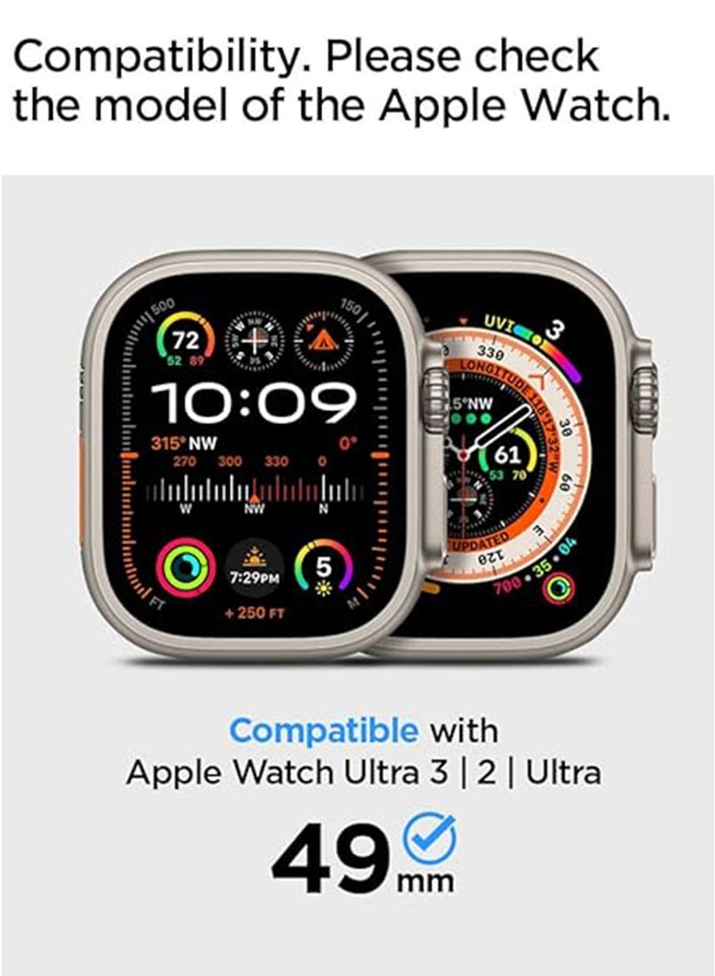 Spigen غطاء حماية Rugged Armor Pro لساعة Apple Watch Ultra 2 / Apple Watch Ultra 49 ملم مع حزام - شفاف كريستالي - Image 2