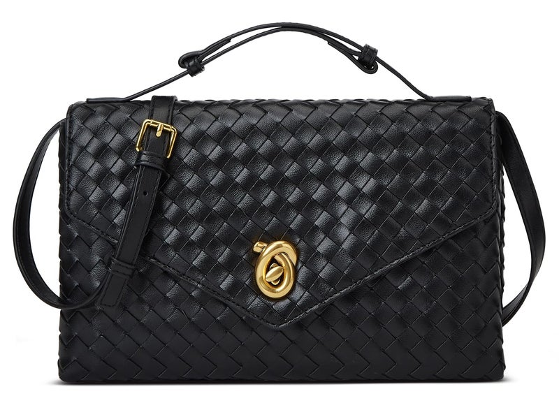 Upbull Trendy Woven Evening Clutch Purses Women PU Leather Evening Handbags Underarm Shoulder Crossbody Purse Wedding Wallet - Image 1