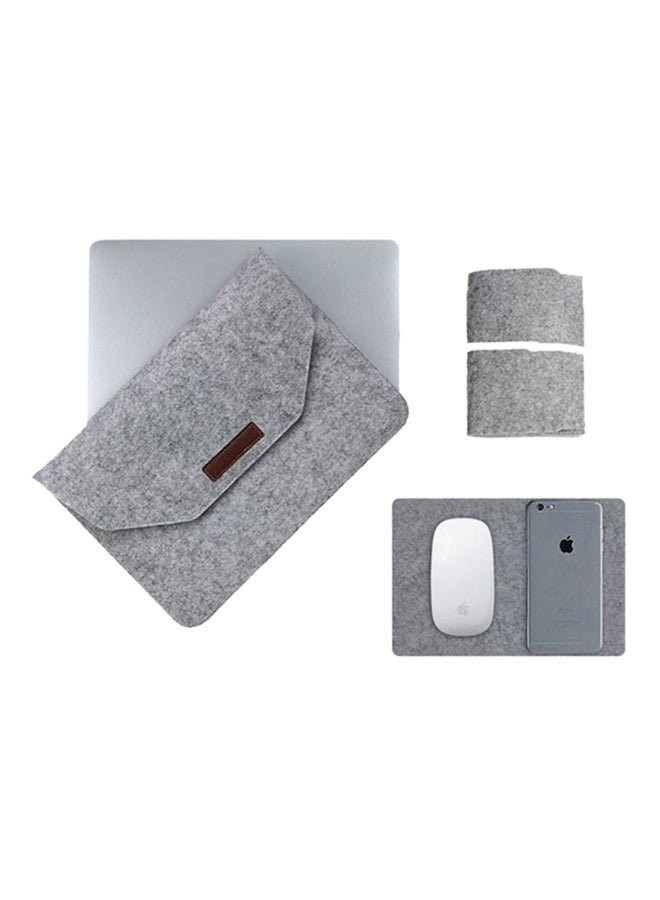 Protective Sleeve For Apple MacBook Air 11.6 u0026 12 Inch Light Grey - Image 4
