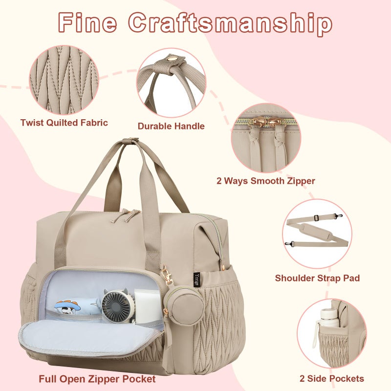 Yorige Diaper Tote Bag for Baby 6pcs, Large Mom Hospital Bags with Changing Pad Pacifier Case for Labor Delivery Boy Girl - Image 5