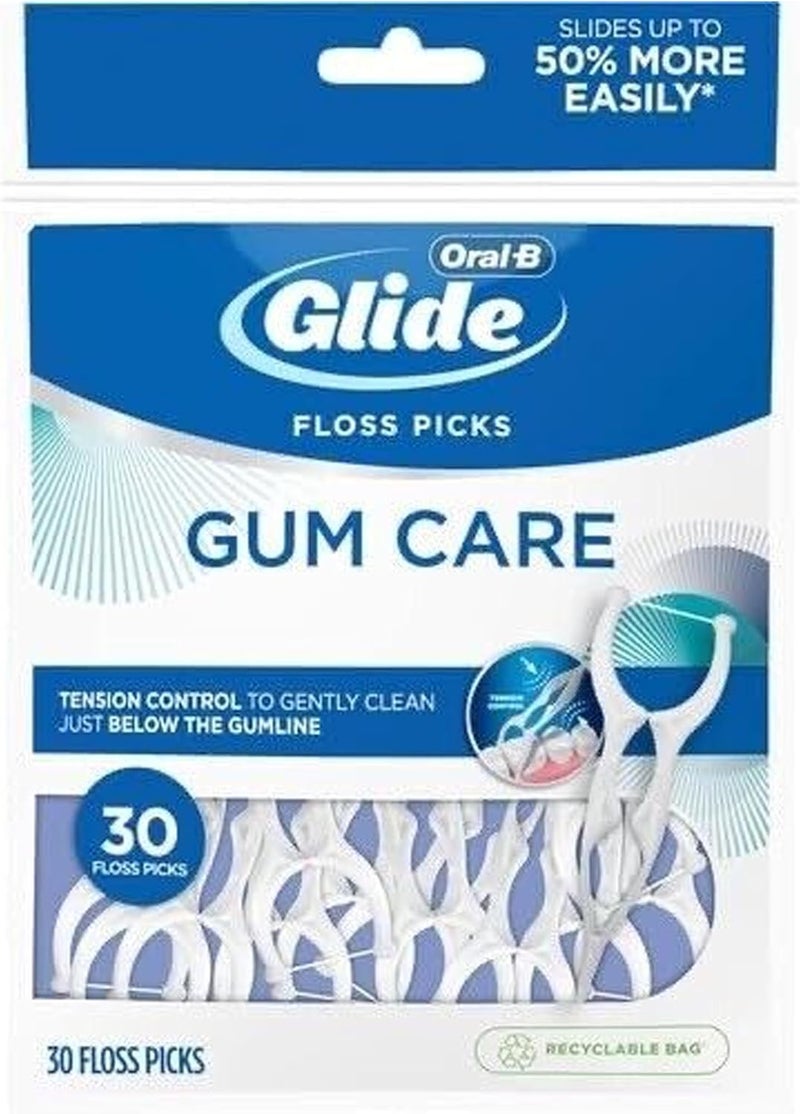 Glide Oral-B Glide Pro-Health Advanced Floss Picks - Gum Care, 30 Count (Pack of 5) - Image 5