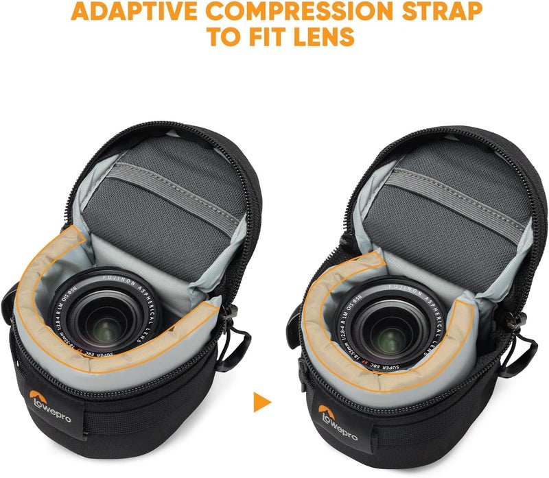 Lowepro ProTactic LCS 8 x 8 III Camera Lens Case, Camera Lens Pouch Bag, fits 50mm F/1.8, for DSLR and Mirrorless Cameras, Vol-0.3L Dim: 3.15x3.15x3.15in, Camera Bag, for Photographer/Videographer - Image 3