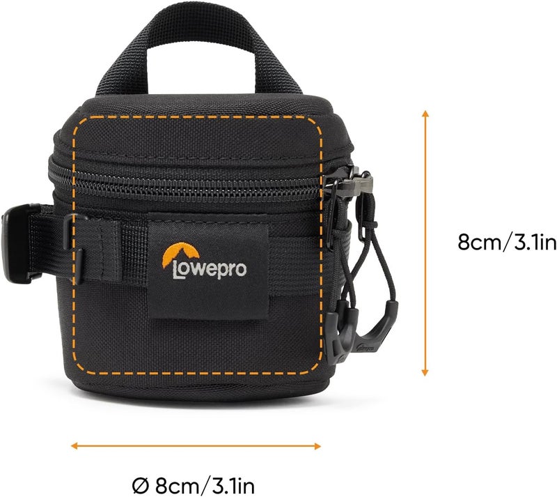 Lowepro ProTactic LCS 8 x 8 III Camera Lens Case, Camera Lens Pouch Bag, fits 50mm F/1.8, for DSLR and Mirrorless Cameras, Vol-0.3L Dim: 3.15x3.15x3.15in, Camera Bag, for Photographer/Videographer - Image 2