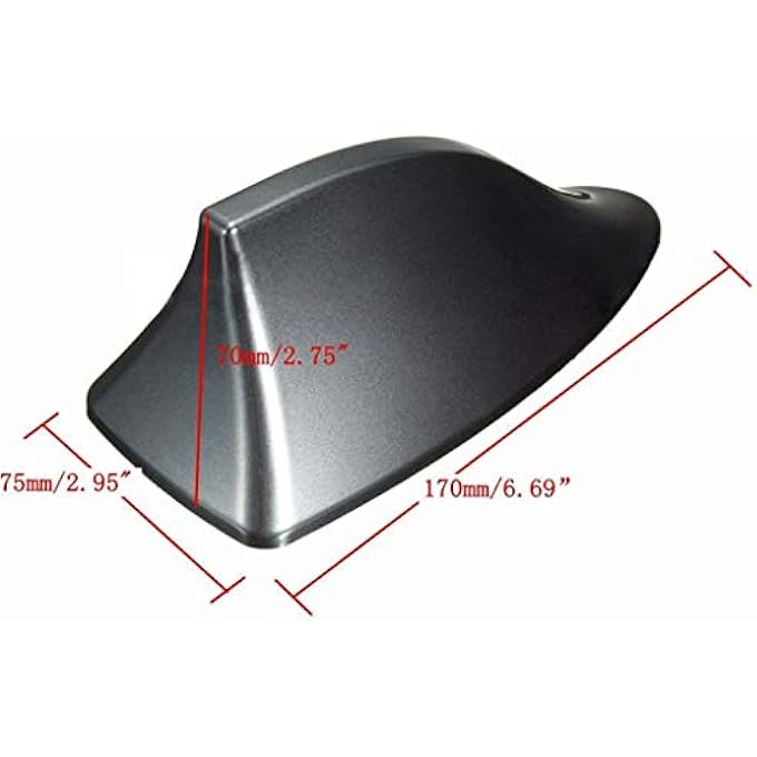 rayihni Shark Fin Roof Antenna Aerial FmAm Radio Signal Decoration Car Trim Black - Image 4