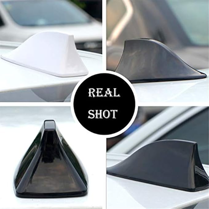 rayihni Shark Fin Roof Antenna Aerial FmAm Radio Signal Decoration Car Trim Black - Image 3