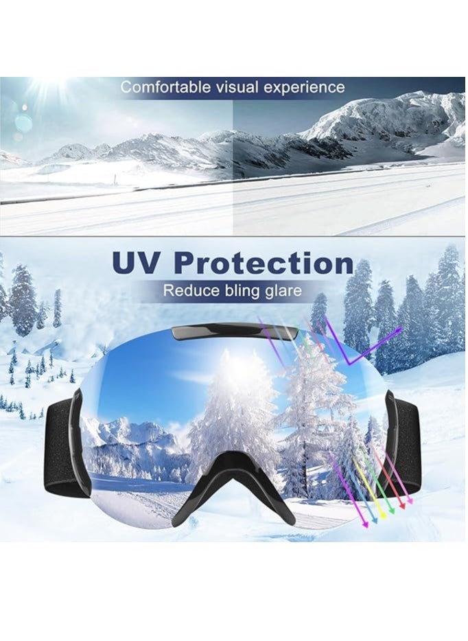 Beauenty Ski Snowboard Goggles for Men Women Snow Goggles Anti Fog UV Protection Eyewear Glasses Spherical Lens  - Image 4
