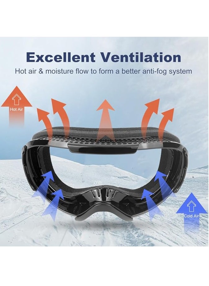 Beauenty Ski Snowboard Goggles for Men Women Snow Goggles Anti Fog UV Protection Eyewear Glasses Spherical Lens  - Image 3