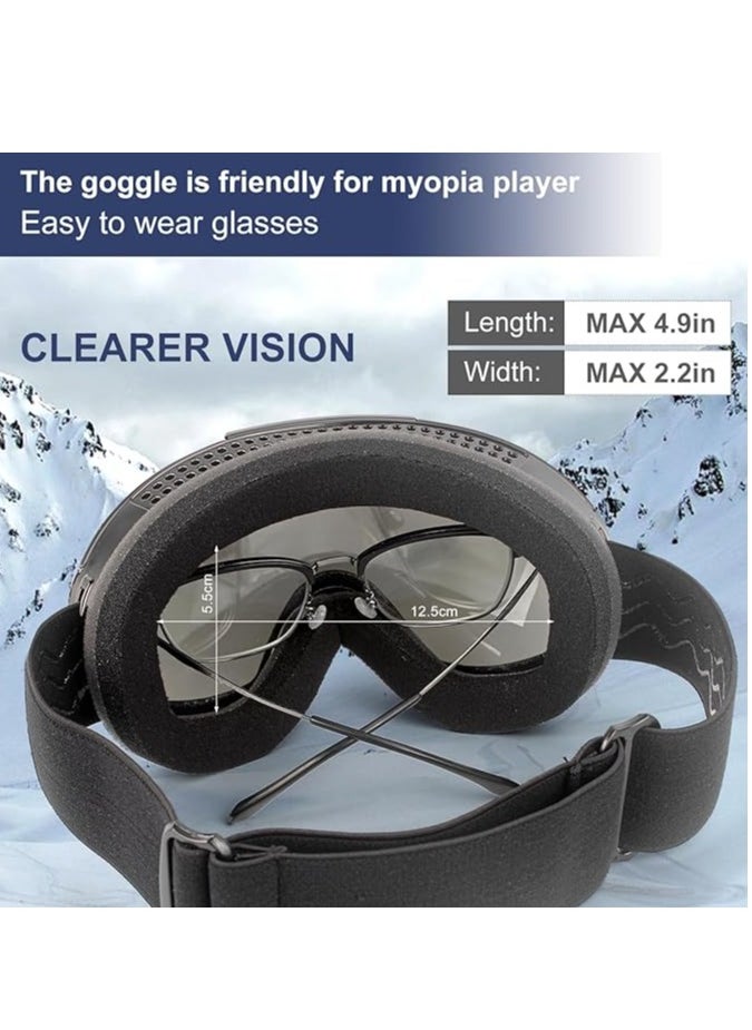 Beauenty Ski Snowboard Goggles for Men Women Snow Goggles Anti Fog UV Protection Eyewear Glasses Spherical Lens  - Image 5