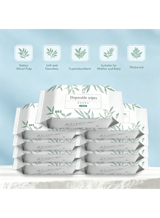 Disposable Face Towels, Thickened Cleaning Wipes, 120 Pieces, Soft Facial Cleansing Tissues - Image 2