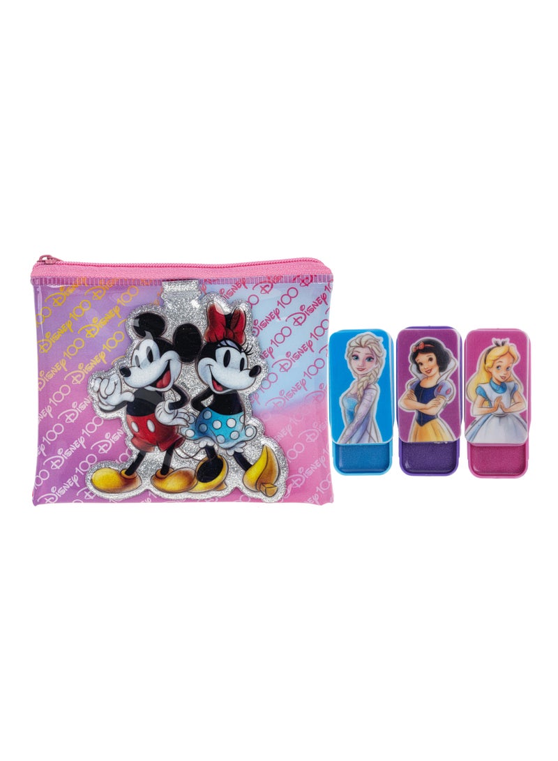 Disney 100th - Townley Girl  3 Pk Lip Gloss Slider with Bag - Image 2