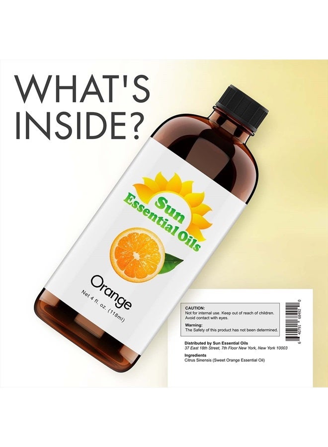 Sun Essential Oils 4oz - Orange (Sweet) Essential Oil - 4 Fluid Ounces - Image 2